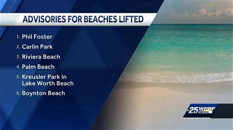 Health Advisories Lifted For Six Palm Beach County Beaches