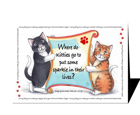 How do cats wish each other happy birthday. Kitty Puns Happy Birthday #63A - Send this greeting card ...