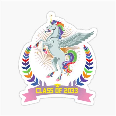 Class Of 2033 Class Of 2033 Graduation Sticker By Tahareghioui