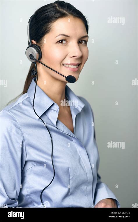Attractive Female Call Center Operator Client Services Assistant Or