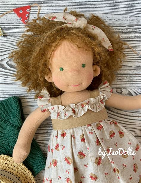 Waldorf Doll Textile Soft Handmade Doll 16 In T For Baby Etsy