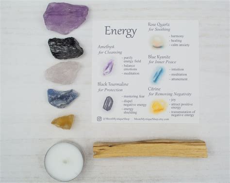 Positive Energy Crystal Set Rough Stones Healing Crystals Etsy Uk