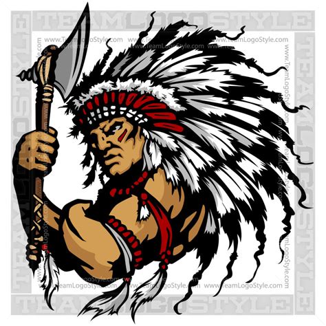 Craft Supplies And Tools Indian Chief 2a Mascot Head Face Native