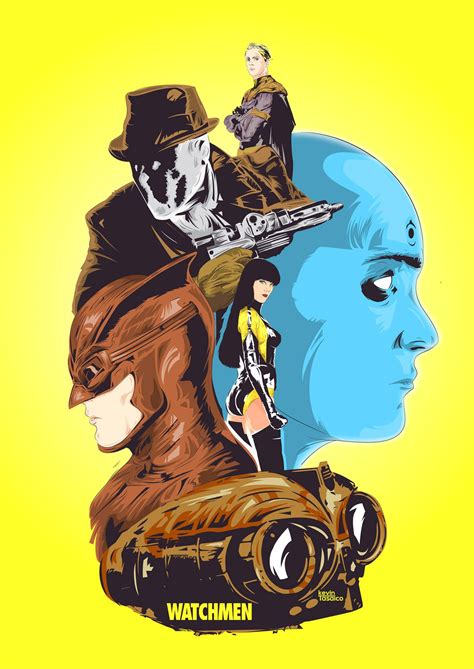 Herochan “ Watchmen Art By Kevin Tasaico ” Arte Dc Comics Watchmen