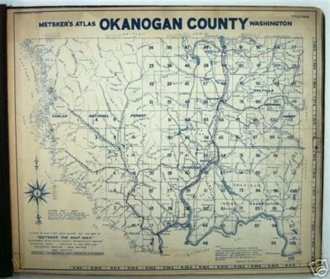 Okanogan County Metsker Atlas 117 Maps 1934 Washington 16276428