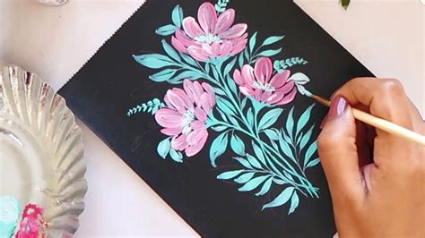 Painting Flowers With Acrylic Paint