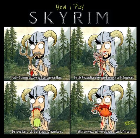 My Favorite Part Of Skyrim Skyrim Funny Skyrim Comic Skyrim Memes