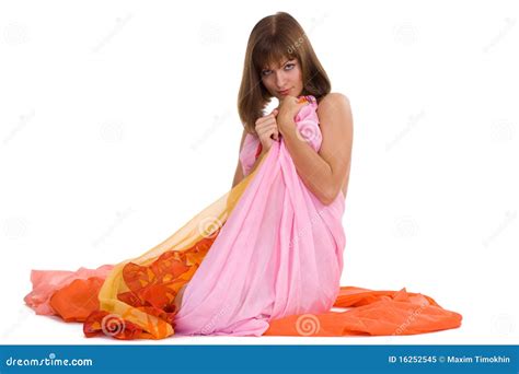 naked girl in the tissue stock image image of pose casual 16252545
