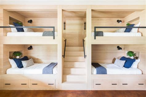 A Luxe Lake House For Everyones Inner Kid Bunk Beds Built In Bunk