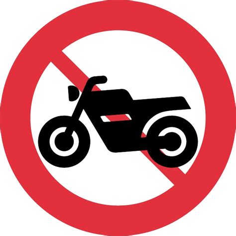 Proibido Para Motocicletas Signai Royalty Free Stock Svg Vector And