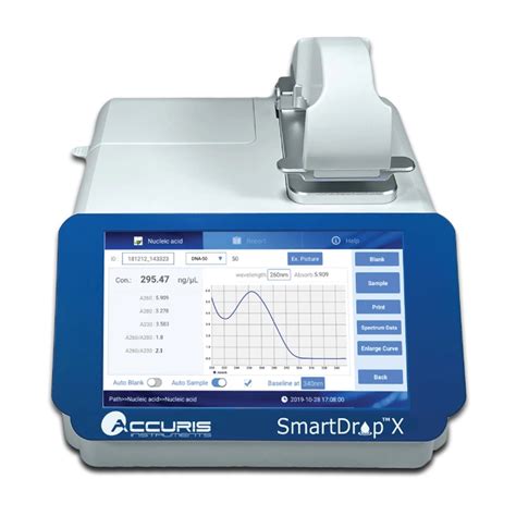 Accuris Smartdrop X Nano Spectrophotometer 115v Marshall Scientific