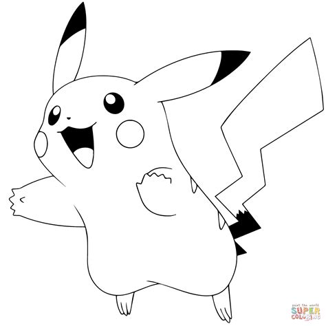 Gambar Pokemon Coloring Page Free Printable Pages Pikachu 025