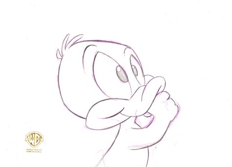 Tiny Toons Original Production Drawing Plucky Duck Clampett Studio