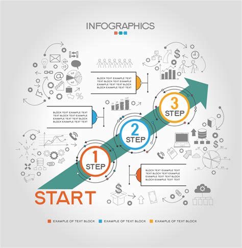 Step Work Infographic Template Vector Free Download