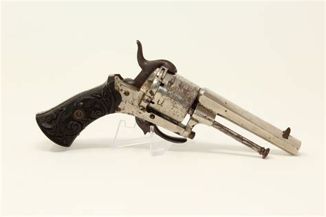 European Folding Trigger Pinfire Revolver 115 Candr Antique014