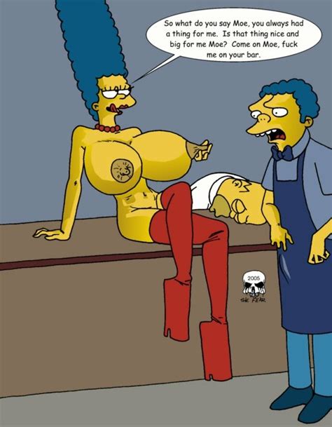 Rule 34 Female Homer Simpson Human Male Marge Simpson Moe Szyslak