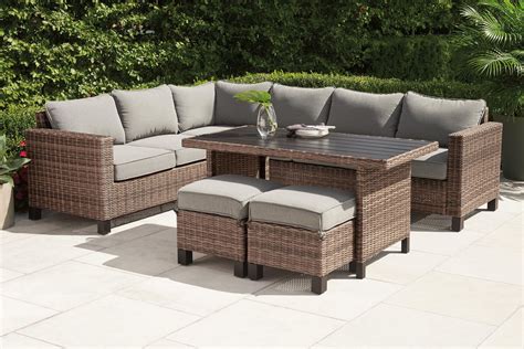 The only thing you need to make this a reality is the right patio set. Hometrends Brookbury 5 Piece Sectional Dining Set ...