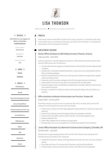 My previous resume was really weak and i used to spend hours adjusting it in word. Creative Office Assistant Resume, template, design, tips ...