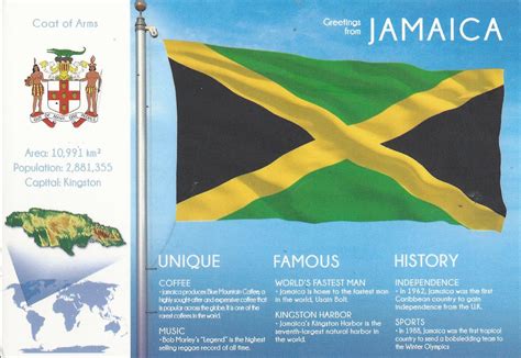 a journey of postcards flags of the world jamaica