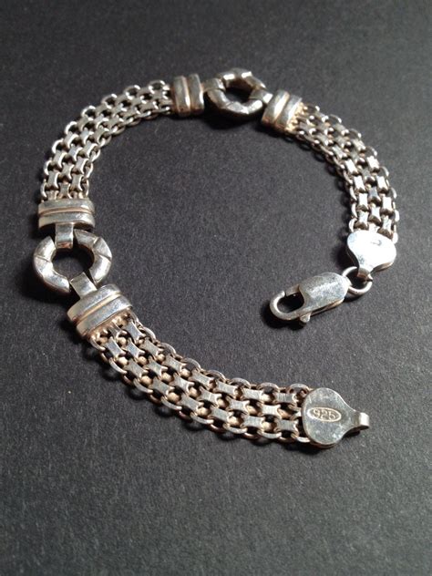 Vintage Sophisticated Italian Sterling Bracelet | Etsy | Sterling bracelets, Sterling silver ...