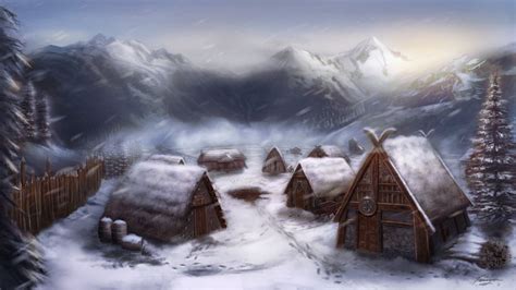 Viking Village By Michaeldaviniart On Deviantart Viking Village