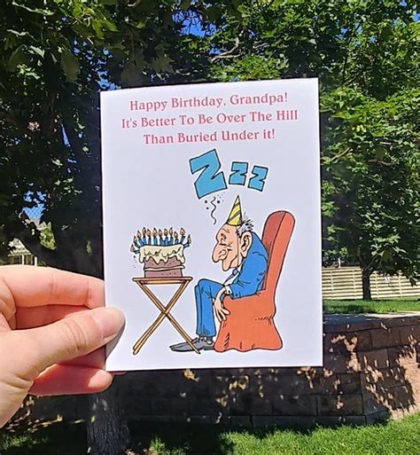 Rude Grandpa Birthday Card Funny Birthday Card Offensive Etsy