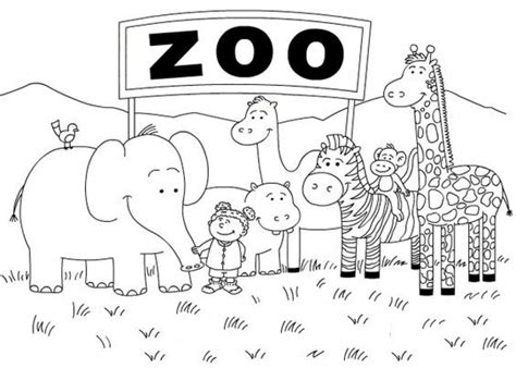 Printable Coloring Pages Zoo Animals Printable World Holiday