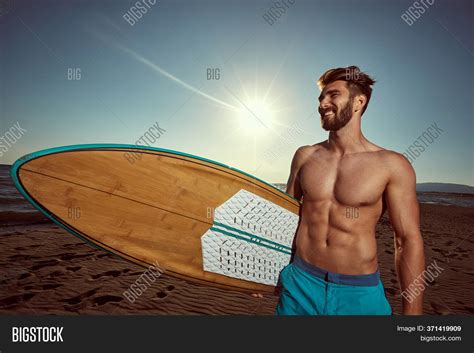 Handsome Man Surfer On Image Photo Free Trial Bigstock