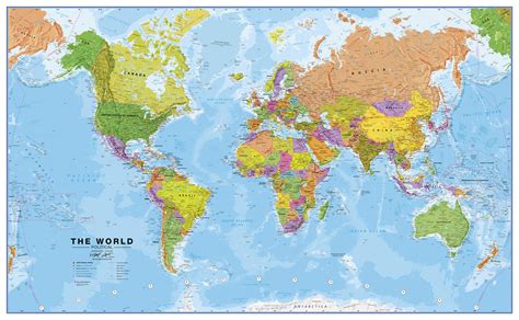 Politická Nástěnná Mapa Světa Nástěnné Mapycz