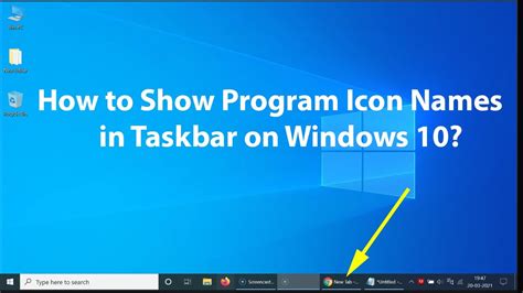 How To Show Program Icon Names In Taskbar On Windows 10 Youtube