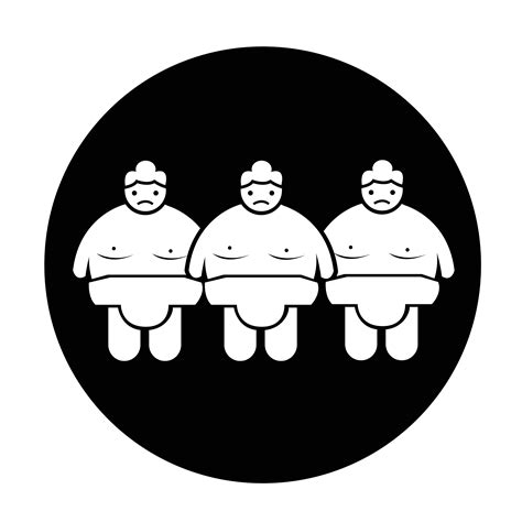 Sumo Wrestling People Icon 575362 Vector Art At Vecteezy