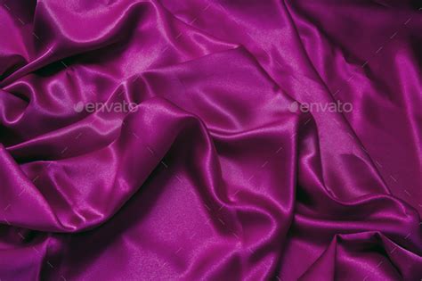 Purple Violet Silk Fabric Background Texture Luxury Wavy Satin