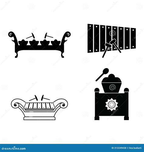 Gamelan icon stock vector. Illustration of design, object - 312249438