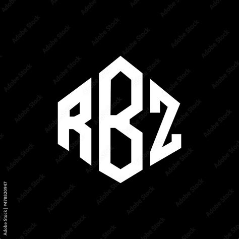 Rbz Letter Logo Design With Polygon Shape Rbz Polygon And Cube Shape