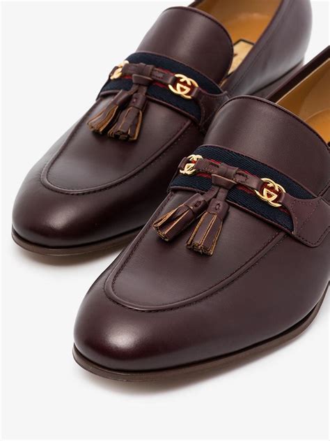Gucci Parida Leather Tassel Loafers In Brown For Men Lyst