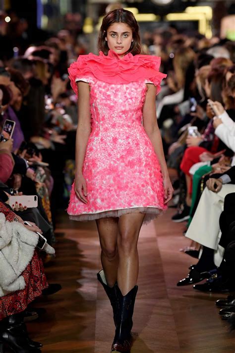 Taylor Hill Walks The Runway At The Schiaparelli Haute Couture Spring