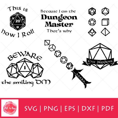 Dungeons And Dragons Svg Png Dxf Eps Dandd Svg Cut File D20 Etsy