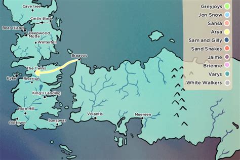Mapped Game Of Thrones Season Six And All The Impossible Journeys