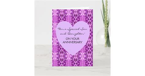 Happy Wedding Anniversary Son And Wife Heart Card