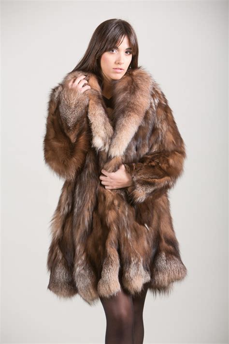 crystal fox fur coat skandinavik fur