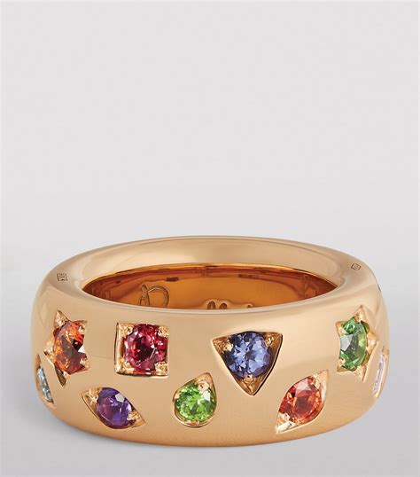 Rose Gold Sapphire And Mixed Stone Iconica Ring