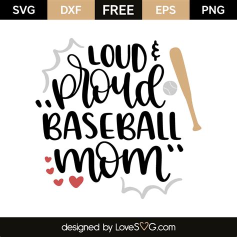 Proud Sports Mom Dxf Baseball Sports Mom Svg Baseball Mom Eps Png Creative Svg Files For Cricut