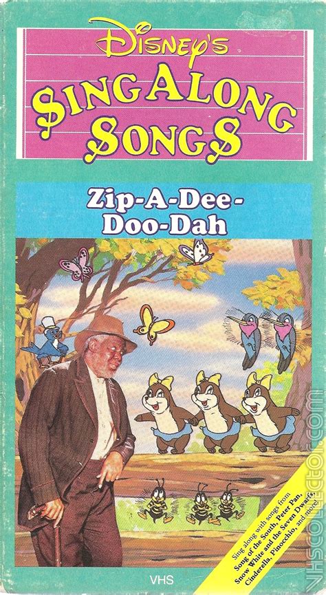 Disney S Sing Along Songs Zip A Dee Doo Dah Vhscollector Com