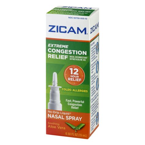 Zicam Extreme Congestion Relief No Drip Liquid Nasal Gel Soothing Aloe Vera Hy Vee Aisles