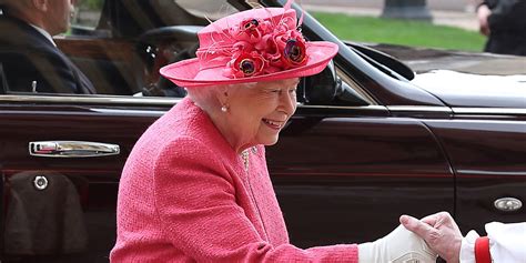 Royal Wedding 2019 Queen Elizabeth Ii Wears Hot Pink