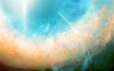 Online Crop Blue And White Abstract Painting Abstract Sky Space