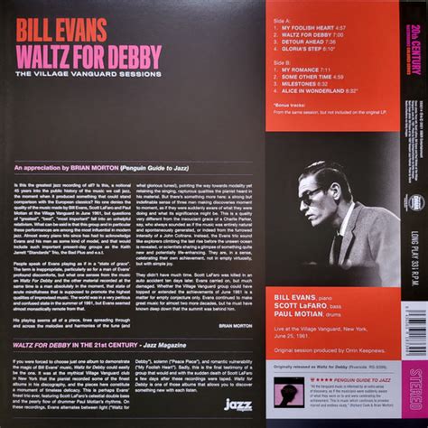 Bill Evans Waltz For Debby The Village Vanguard Sessions Sealed