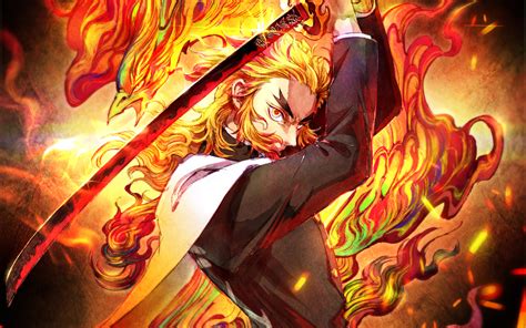 (please give us the link of the same wallpaper on this site so we can delete the repost) mlw app feedback there is no problem. 2560x1600 Kyojuro Rengoku Katana Kimetsu no Yaiba ...