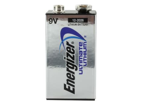 Energizer Ultimate L522 9v Lithium Limno2 Battery With Snap Connector