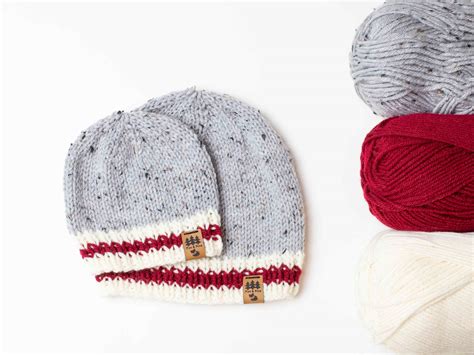 Insert the right needle into the first stitch of decrease row 1. Sock Monkey Red Stripe Hat Free Knitting Pattern